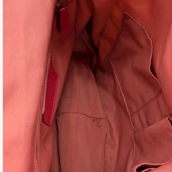 Coach Monogram Multicolor Canvas Leather Trim Scribble Poppy Backpack - Picture 5 of 15